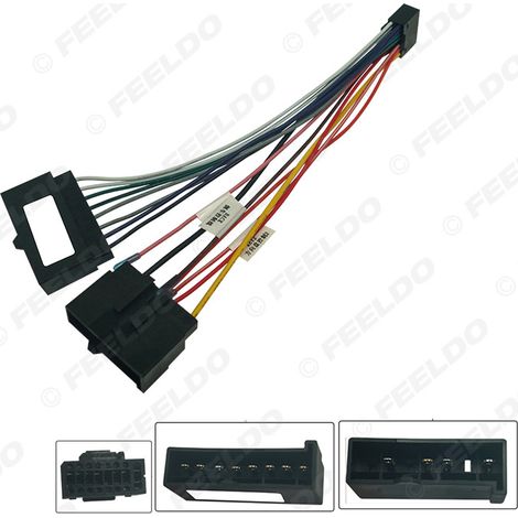 Compatible avec le câble d'alimentation du système de navigation Android grand écran des Ford Mondeo 2004-2007, et le câble d'alimentation arrière pour la mise à niveau audio PalmX à 16 broches.