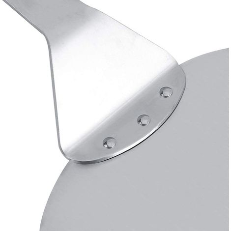Pelle à pizza ronde en acier inoxydable (1 pièce), outil de cuisson pour cuisine et restaurant. (1/5)