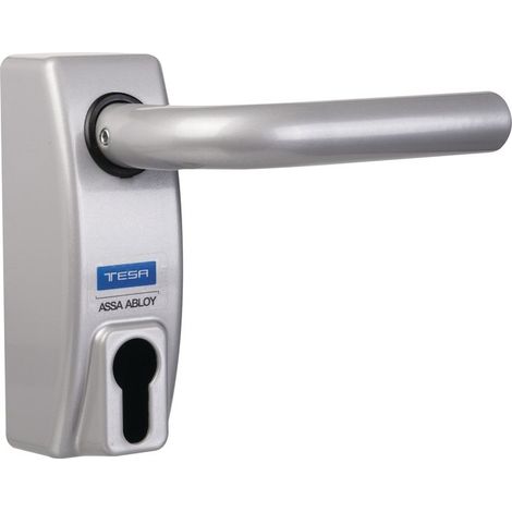 Tesa Assa Abloy – Poignée anti-panique débrayable réversible – Condamnable par clé – Entraxe de fixation 90 mm – Carré de 8 mm – Pour espaces confinés