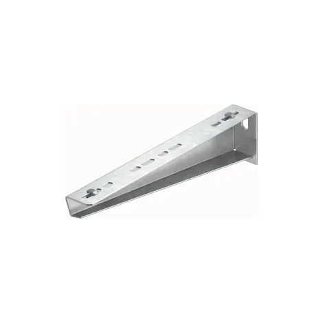 OBO Bettermann Support mural et de poteau avec fixation rapide incluse L410mm Acier galvanisé sendzimir, 6424556 (1/2)