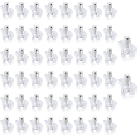 50 étagères en plastique transparent avec tiges métalliques pour (1/5)