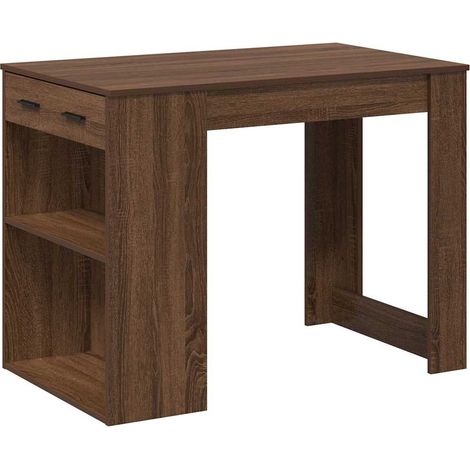 Maison Exclusive - Scrivania con Cassetto Ripiano Rovere Marrone Legno Multistrato