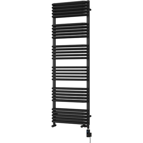 Crossmoor - Black Dual Fuel Towel Rail H1533mm x W500mm Thermostatic WIFI (1/3)