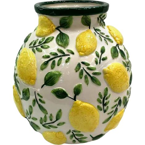 Dolomit-Zitronenvase S – Rustikaler Stil zur Dekoration