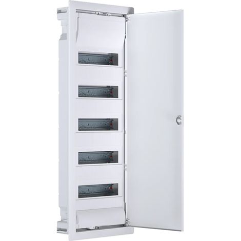 Cuadro de distribución metálico Hager de 5x12 módulos, empotrable, IP30 VU60NC (1/5)
