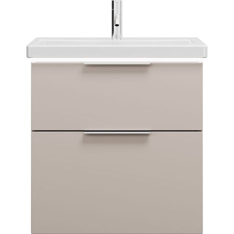 burgbad Eqio lavabo en céramique avec meuble sous-lavabo et