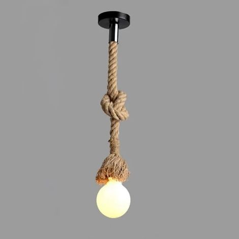 Suspension en corde de chanvre ajustable - - U-DO E27 - Style industriel - Loft (1/4)