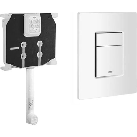 Sistema di scarico wc Grohe da incasso con placca bianca (1/5)