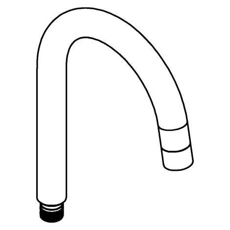 GROHE Caño 13427, caño curvado, para mezclador monomando de lavabo Eurosmart, giratorio, cromo, 13427000
