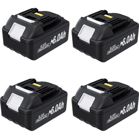 Remplacement de batterie Makita 18V, capacité 60Ah, compatible avec BL1860 et BL1850B, 4 pcs batterie (1/2)