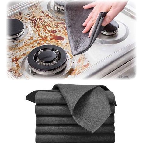 Lavette Magiche in Microfibra – Panno per Pulizia Vetri senza Aloni, Panno in Microfibra per Vetri, Specchi, Auto, Bagno, Cucina (5) (1/5)