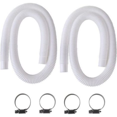 Tuyau Piscine - PVC Transparent - 150 cm - Compatible Pompe 330 GPH 530 GPH - 2 Pièces (1/4)