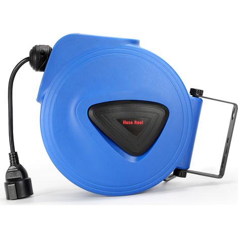 Randaco avvolgitore elettrico automatico Avvolgicavo automatico 20 m custodia in plastica 1,5 m cavo girevole 180°