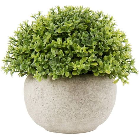 Plantes artificis en pot faux mini plantes artificis herbe verte fleur plantes vertes en pot adaptées à la décoration de la salle de bain (larmes de bébé vertes 2pcs) (1/4)