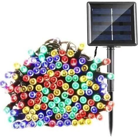(Multicolore)Guirlande lumineuse - Solaire - 20M - 200 LED - Multicolore - 8 modes d'éclairage (1/4)