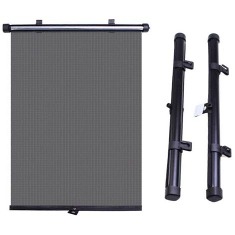 Lot de 2 stores enrouleurs pour voiture, compatibles avec la plupart des SUV. Accessoire de style automobile. (1/4)