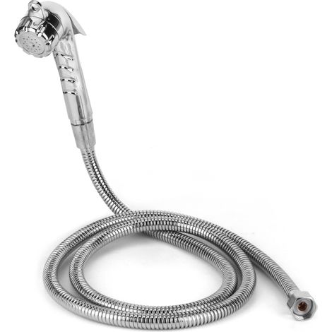 Pommeau de douche extérieur pour caravane, alimentation en eau, acier inoxydable, tuyau de 1,5 m, filetage 1/2". (1/5)