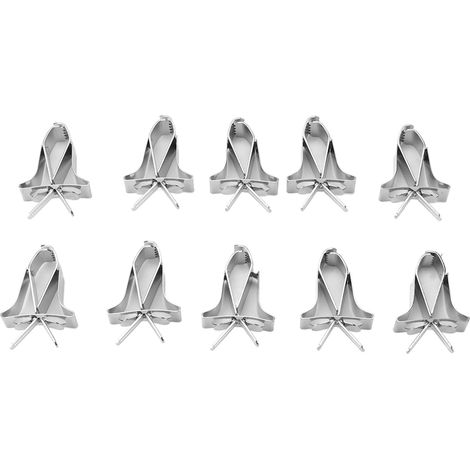 Lot de 10 pinces à fruits et légumes en acier inoxydable pour perroquets, alouettes, hamsters et lapins. (1/5)
