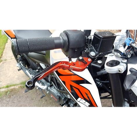 Aplicable a KTM 125 DUKE 2011-2019 MANETAS DE FRENO Y EMBRAGUE NARANJAS PLEGABLES PARA PISTA DE CARRERAS TS77() (1/5)