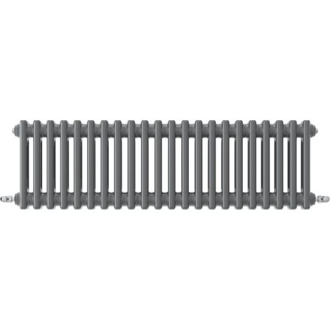 Acezanble Horizontal Traditional Cast Iron Style Radiator 300x1010mm 2 Column Anthracite