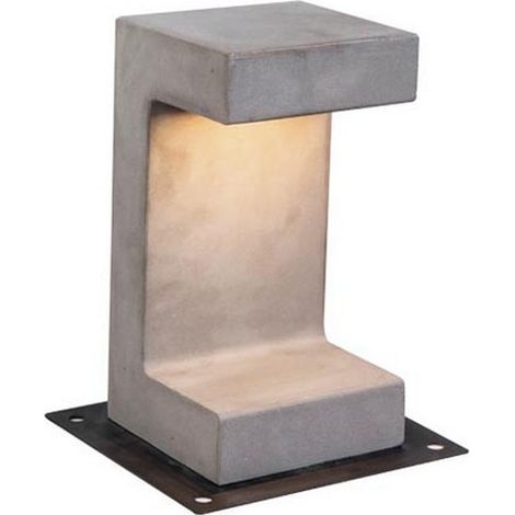 Borne Extérieure LED 30cm 8W IP54 Béton ZAMBELIS - Blanc chaud - 3000K (1/2)