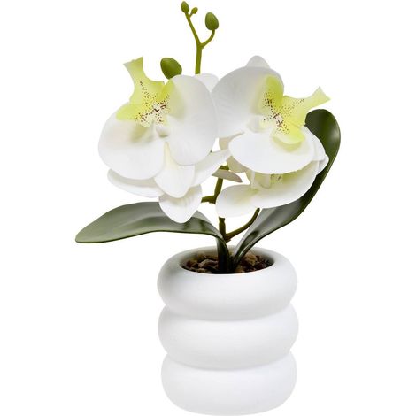 Künstliche Blume Mick Orchidee H 23 cm - Weiß (1/5)