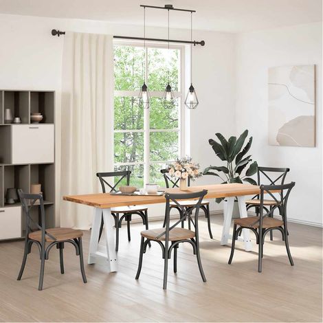 Maison Exclusive - Esstischbeine A-Form 2 Stk. Weiß 60x(72-73) cm