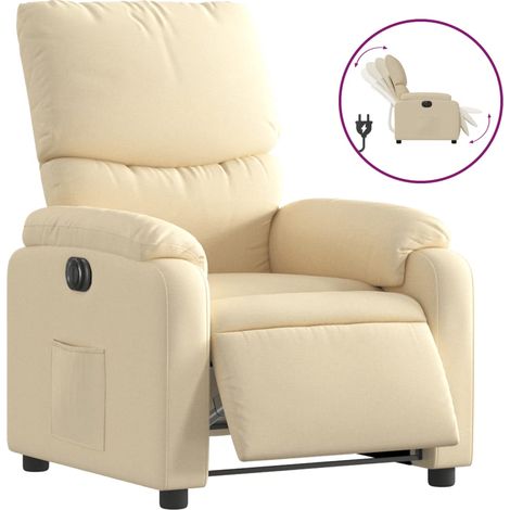 Maison Exclusive - Relaxsessel Elektrisch Creme Stoff
