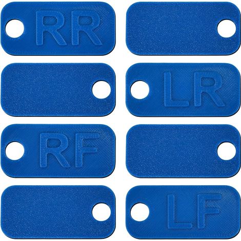 Lot de 8 marqueurs de pneus pour changement de pneus - Convient pour valves de pneus, marqueurs de pneus RR, LR, RF, LF pour le stockage et le positionnement des pneus (1/5)