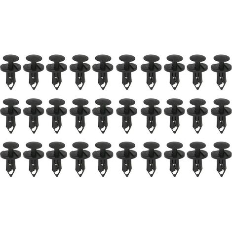 Lot de 30 attaches de pare-chocs en nylon pour pare-chocs et rivets universels de 8 mm pour remplacement de clips de pare-chocs et de garde-boue (1/5)