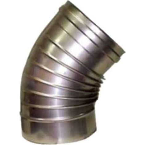 Codo de acero inoxidable de 45° con 14 alas