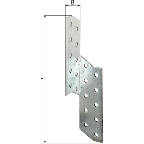 Anclaje para poste de viga ETA-08/0170 L / R 210x32x2mm GAH (Por 100)