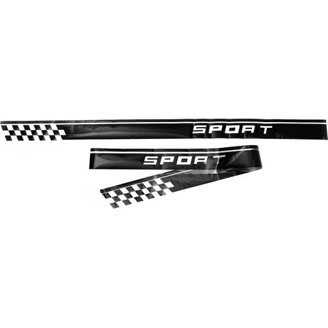 Autocollants de Voiture en Bande Longue Sport 2 Pièces pour Décoration Latérale Extérieure, Bandes Adhésives de Bas de Caisse pour Voitures de Course et Véhicules Personnalisés (1/5)