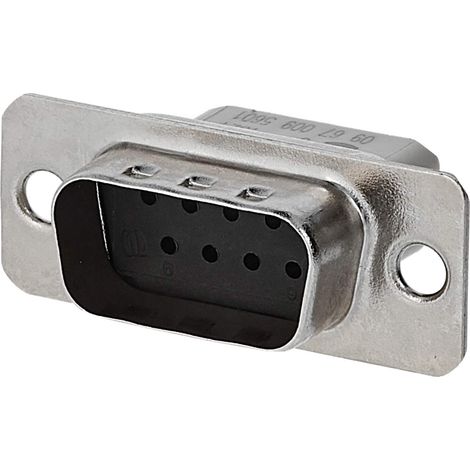 HARTING D-Sub Stifteinsatz (M) passend für D-Sub Gehäuse Baugröße 9 und D-Sub Modul 9-polig Crimpanschluss - 1 Stück (1/2)