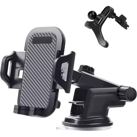 Support de téléphone Portable pour Voiture - Support de Voiture pour téléphone,Support de Smartphone réglable pour Berceau de Voiture pour Pare-Brise de Tableau de Bord, Ventouse à Forte (1/5)