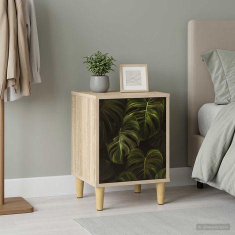 vidaXL Bedside Cabinet ELBURG Sonoma Oak 36 x 33 x 50 cm (1/5)