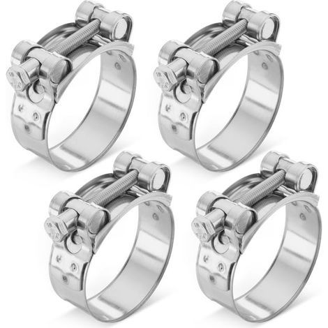 Set of 4 high-strength stainless steel clamping pliers, clamping range 52-55 mm, width 22 mm (1/5)