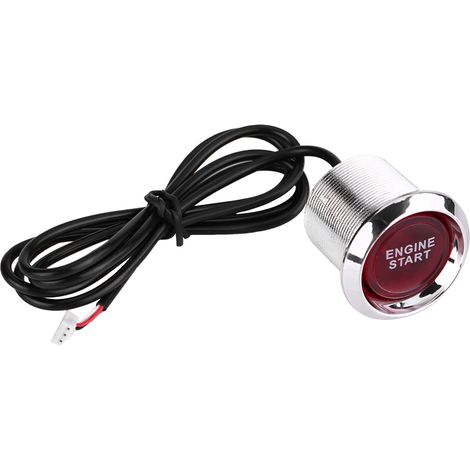 Universeller 12V-Startknopf mit roter LED für Autos, Druckknopf-Zündschalter (1/5)