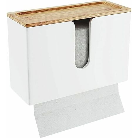 NATURE SUPPLIES Dispenser asciugamani a parete Dispenser carta da cucina e bagno Dispenser asciugamani di carta a parete Porta tovaglioli da tavolo Foglio per foglio, Piegato a V/C, Ricaricabile (1/5)