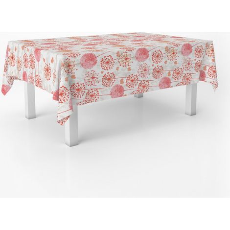 Nappe Toile cirée Lavable rectangulaire 260x140 cm Freda Rouge (1/5)