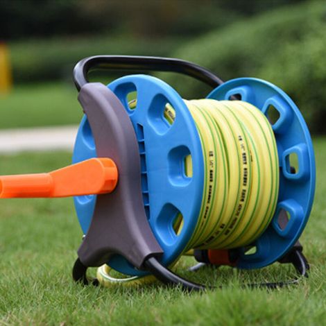 Dérouleur de tuyau d'eau portable avec chariot PP 25cm - Organisateur de tuyau de jardin pour stockage de 20m (1/4)