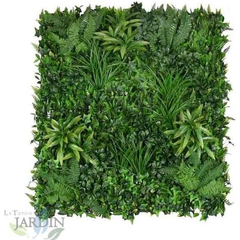 Jardin Vertical Salvaje 100x100 cm Planta Artificial Decoración Pared Interior Exterior Jardines Verticales (1/5)