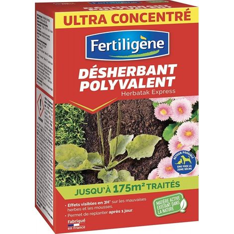 Désherbant naturel 400ml – Élimine les mauvaises herbes en 3H – Biodégradable – Pour allées, terrasses et jardins – Fertiligene