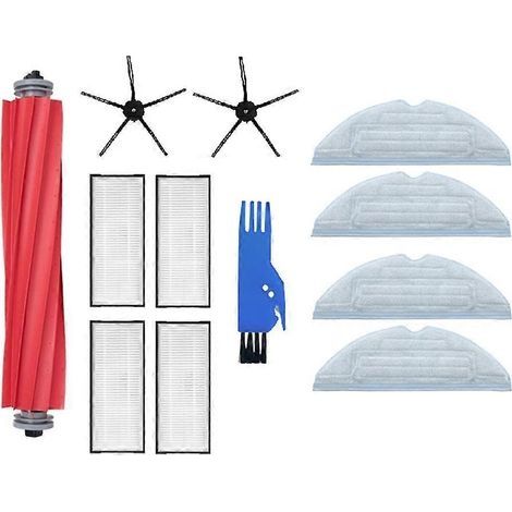 Lot de 12 accessoires pour aspirateur Roborock S7, S70, S75, S7Max, S7 Maxv Ultra, T7S Plus et S7 Pro Ultra : brosse principale, filtre pour la serpillière (1/5)