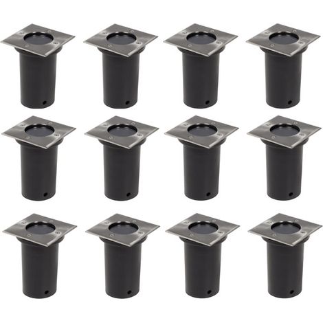 Outdoor Ground Lights 12 pcs Square vidaXL