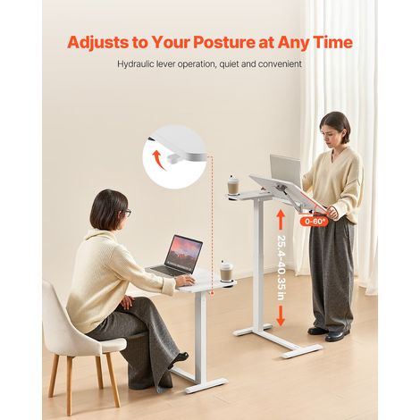 Table de lit mobile, table d'appoint avec plateau rabattable et 4 roulettes dissimulées, bureau d'ordinateur portable réglable en h… (1/5)