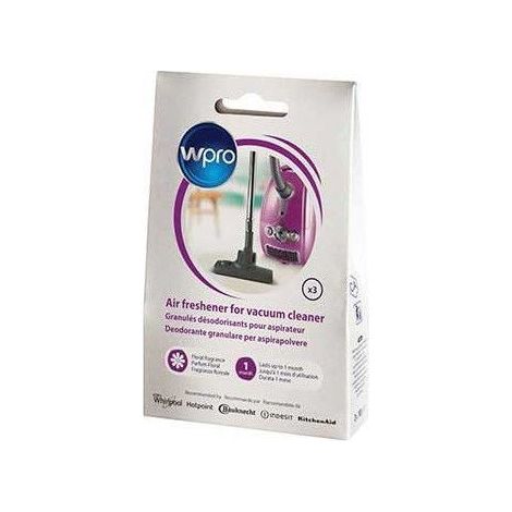 Wpro – Accessoire pour aspirateur – Lot de 3 sachets de granules odorisants senteur florale – Modèles compatibles : 484000008403
