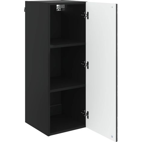 Armadietto a muro  Mobiletto a muro Nero 33 x 34,5 x 90 cm Legno ingegnerizzato DAS344702 (1/5)