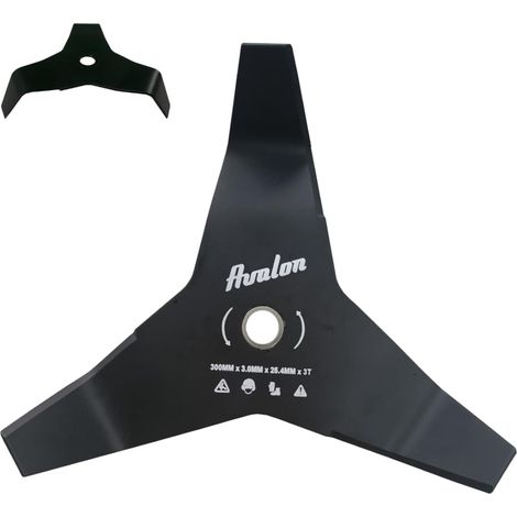 1 Disque Universel 3 Pointes, Acier 3mm, 300x4mm, Pour Débroussailleuse, Coupe Ronces Denses
