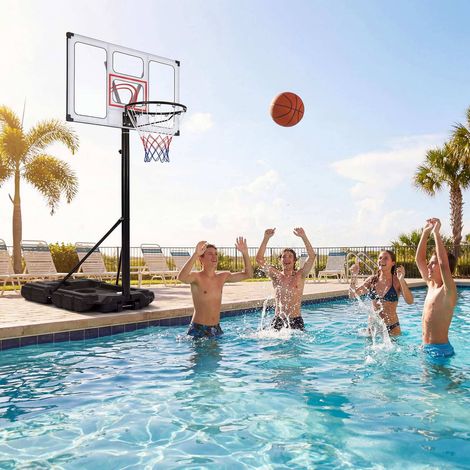 Adjustable Portable Basketball Hoop with Fillable Base (1/5)